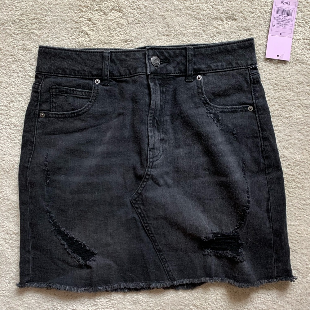 Black jean skirt 4